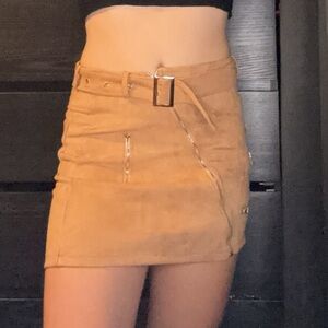 Suede skirt